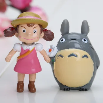 9pcs/veliko Živahen stran Hayao Miyazaki Anime Moj Sosed Totoro Ponyo slika PVC Model Igrače