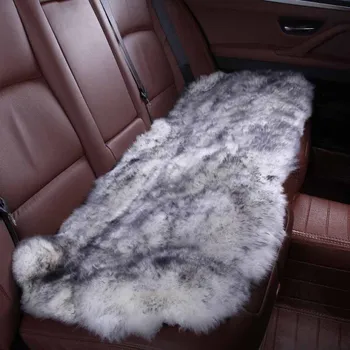 Avto notranja oprema Avtomobilskih sedežnih prevlek ovčje kože blazine styling krzno 6 barvo ZA NAZAJ ZAJEMA HTD001-B