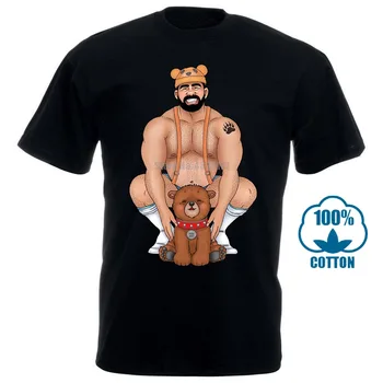 Očka Medved Gay T Shirt Za Moške Plus Velikost Bombaž Ekipa Tee Shirt 4Xl 5Xl 6Xl Camiseta 010138