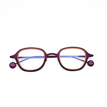 Zlitine Okvir Očal Moških Ultralahkih Ženske Letnik Majhne Kvadratne Oblike Recept Očala Retro Optični Okvir Očal L5505