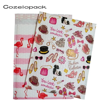 10PCS Natisnjene Plastične Mehurček Mailer Flamingo Design Modni Trend Oblazinjeni Ovojnic, Poštni vrečko sebi pečat kuverto Odpremo vrečko