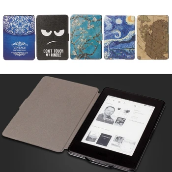 Nepremočljiva Slim Umetno Usnje Folio Flip Primeru Zaščitne Lupine, Kože Kritje Za Amazon Kindle Paperwhite 1/2/3 6 Inch