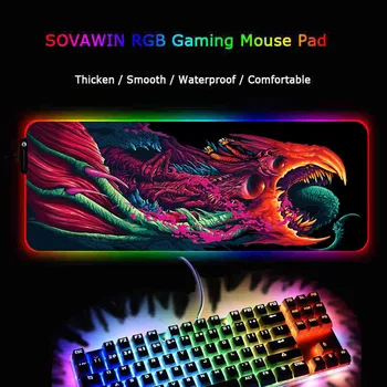 XGZ Gaming RGB Velike Mouse Pad Igralec Big Mat Računalnik pad Led Osvetlitev Tipkovnice Desk za CSGO Pošast Slog Desk Mat