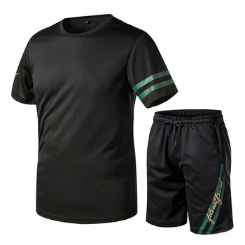 2020 Novih Moških Priložnostne Nastavite Poletje Trenirke Moški 2 Delni Set T-Majica+Hlače Modni Šport bo Ustrezala Trdna Šport Sweatsuit ST110