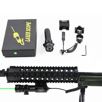 Taktično Zunaj Zeleni Laser Red Dot Laser Pogled Nastavljiv Preklop Puška Obsega Nastavek Za M4A1 AR 15 Ak47 74 Hk 416 Airsoft Puška