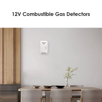Zvok, Svetloba, Plin Detektor Alarm 12V Naravni Steni Dim Senzor, plin Propan Butan PLINA za Gospodinjski Kuhinja Varstvo