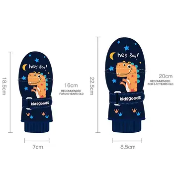 Otroci v Smučarskih Rokavice Toplo Vodo Nepropustno Tkanine iz Poliestra In Koralni Runo Non-slip Tri Plasti Rokavice Za Jesen Zimo