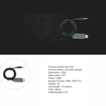 Flysky FS-SM100 RC USB Simulator Letenja w/ FMS Komplet kablov za FLYSKY FS-i6 i10 i6X FS-T6 FS-CT6B TH9X RC FPV Brnenje Oddajnik