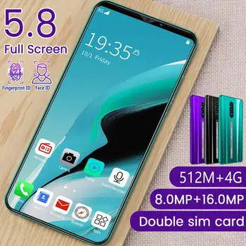 Rino3 Pro Kaplja Vode Zaslonu Pametni Mobilni Telefon Kul Obliko Moda Za 5,8-Palčni Zaslon, Android Telefon Vijolična Barva