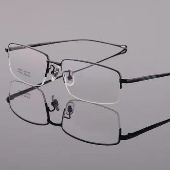 BCLEAR Pol Rimless Očala Okvir Optičnega Recept Semi-Rim Očala Okvirji Čistega Titana Modni Moški Eyeglass Ultralahkih