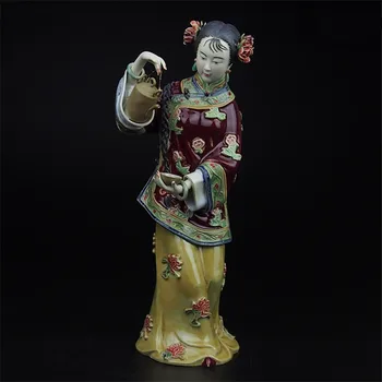 Klasično Pobarvane Umetnosti Ženska Figura Kipa Keramični Antični Kitajski Angeli Porcelana Skulpture Home Interior Design L3392