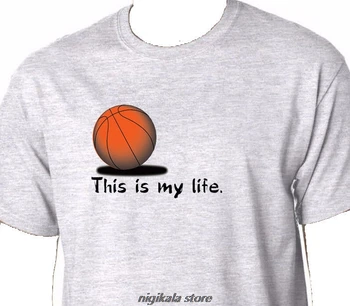 Vrhovi Poletje Kul Smešno T-Shirt Je To Moje Življenje, Basketballer T Shirt Neto Žogo Ekipa Sodišče, Poletje Slog, Tee Majica