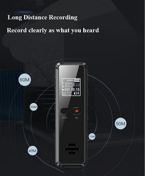 Strokovno Mini Digitalni Diktafon 8G Kovinski OLED Zaslon 1536Kbps Glas Actived Diktafon Dolge Razdalje Avdio Snemalnik Pero