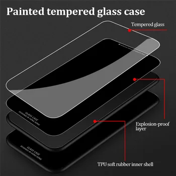 Luksuzni Kaljeno Steklo Primeru Telefon Za iPhone 12 Pro Max 12 mini 11 Pro X XS XR Max Primeru Za iPhone 11pro max Zaščitni Pokrov