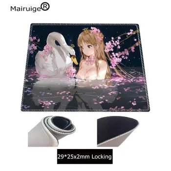 Mairuige 80*30/90*40 Anime dekle in swan zelo Velike Zaklepanje Rob mouse pad Gaming Mousepad Hitrost mousepad igralec za LOL DOTA CSGO