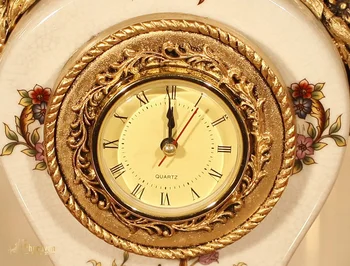 Božič Retro Domov Oprema Evropske dekorativni ura imitacije vaza ustvarjalna soba classic luksuzni namizni watch vaza
