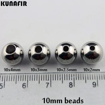 2 mm/2,5 mm/3mm/4 mm luknjo 10 mm gladko nerjavno jeklo kroglice žogo nakit DIY deli, pribor 100 kozarcev ZSP032
