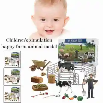 Otrok Simulacije Happy Farm Pesek Tabela Model Igrače, Risanke Krava Živalskih Figur Izobraževalne Učenja Otroci Igrače Darilo
