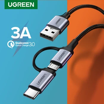 Razhroščevalne simbole USB Tip C Kabel za Samsung Galaxy S9 S10 2 v 1 za Hitro Micro USB Kabel za Polnjenje Podatkovnega Kabla Moble Telefon Polnilnik USB Kabel
