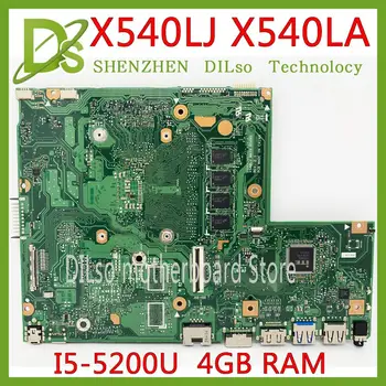 KEFU X540LJ Za ASUS X540L F540L 4G RAM I5-5200U Prenosni računalnik z Matično ploščo REV2.1 Test pred dostava delo