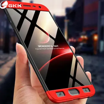 GKK Za Samsung J4 Primer 3 v 1 Design 360 Celotno telo Zaščitna Mat Težko PC Nazaj Primeru