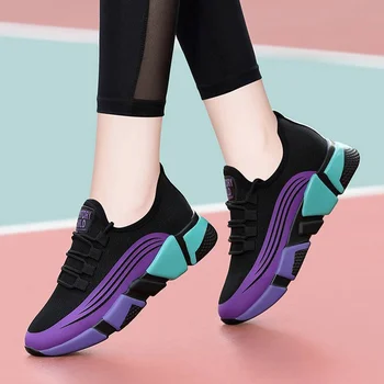 2019 novo pomlad in poletje športni čevlji ženske ravno čevlji dihanje, ki plujejo pod tkane priložnostne čevlji dame non-slip čevlji Z437
