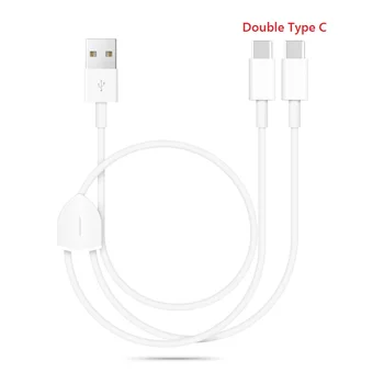 USB A Dvojni Tip C Kabel za Samsung Huawei Xiaomi Google 2 v 1, USB C Kabel Razdelilnik Dvojno Lightning Kabel za Polnjenje za iPhone