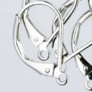 200 Antique Silver Rodij Leverback Uhani earwire 10X16mm - Belo Zlato Prevlečeno