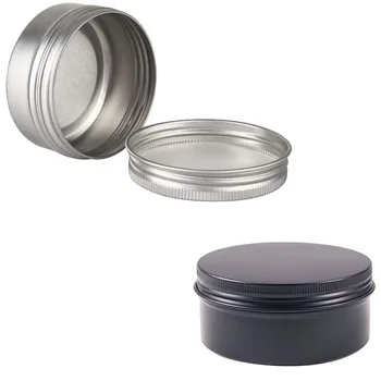 24pcs 50 g Kovin, Aluminija Okrogle Pločevinke Box, Silver Prazno Kozmetične Kreme Jar Pot Primeru Navoj Pokrov Balzam za Ustnice Posodo