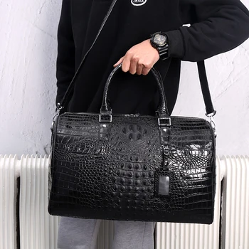 2020 novo krokodil potovalna torba moški veliko zmogljivosti roko vrečko ženska nakupovalna torba poslovnih vkrcanje telovadnice vrečko