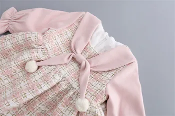 Za malčke Baby Girl Oblačenja 2021 Pozimi Dolg Rokav Obleka Žamet Toplo Princesa Obleke za Dekleta Rojstni dan, Poroko Otroška Oblačila