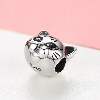 Zvest partner 925 Sterling srebrni Kristali Amuleti Pet Dog&Cat Noge Fit Original Pandora Zapestnico, Ogrlico DIY Nakit