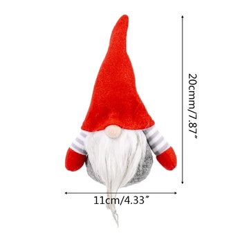 4pcs Gnome Božični Okraski Ročno švedski Gnome Lutka Santa Škrat Okraski Visi Xmas Tree