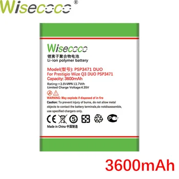 Wisecoco PSP3471 DUO 3600mAh Baterija Za Prestigio Wize Q3 PSP 3471 DUO Telefon + Številko za Sledenje