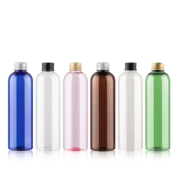 250 ml 24pcs navoj Steklenico,prozorne Plastike Losjon Sub-stekleničenje,Aluminija, Pokrov,Šampon Steklenice,Prazne Kozmetični Šampon Posodo