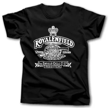 Royal Enfield majica s kratkimi rokavi moški Motocikel Biker Letnik Klasična, cotton tee ZDA velikost