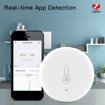 Tuya Temperatura Vlažnost Senzor Alarmnega Sistema Napravo Inteligentni Dom Za Amazon Alexa Google Temperatura Detektorja Varnosti Prop