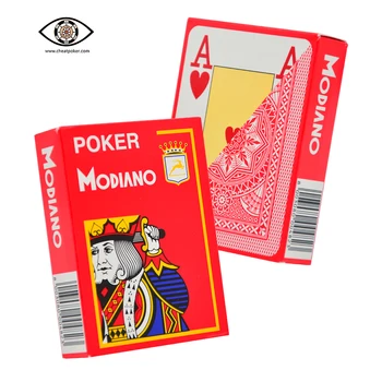 Modiano označena igralne karte za anti goljufija poker analyzer plastičnih čarovniških trikov krovi 4 kotu poker velikost kartice za čarovniških trikov
