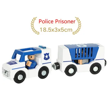 Požar Tovornjak z Magnetno vlak avto ambulante policijski avto požar tovornjak združljiv brio lesa skladbo igrače za Otroke
