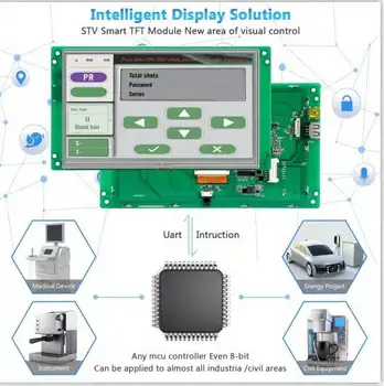 KAMEN 7.0 Palčni HMI TFT LCD, RS232/RS485/TTL Vmesnik za Industrijske