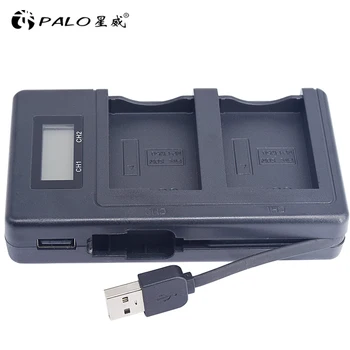 PALO digitalni polnilnik baterij LP-E6 LP-E8 LP-E17-NP-FW50 EN-EL15 EL15 LCD zaslon ima Kamero USB baterija z dvojno režo za Polnilnik