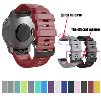 Vroče 22 mm 26 mm watchband Trak za Garmin Fenix 5X 6X 6 Pro 5 Plus 3 3HR Watch Silikonski Hitro Sprostitev Easyfit Zapestje Trak pasu