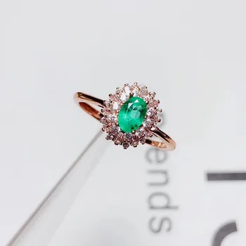 KJJEAXCMY boutique nakita 925 sterling srebro vdelan naravnih smaragdno ženski prstan podporo odkrivanje lepa