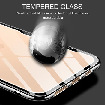 KISSCASE Kaljeno Steklo Primeru Telefon Za iPhone 11 Pro Max Primeru XS MAX XR X 10 8 7 Plus Galvanizacijo Kritje Capa Fundas Coque