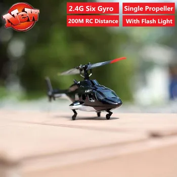 Visoka Moč motorja 200 M RC Razdalja Mini Daljinski upravljalnik RC Helikopter 2.4 G šest Žiro helikopter z enim propeler visoke kakovosti