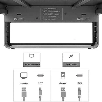 Smart USB Multi-funkcijo Namiznega Stojala za Zaslon Računalnika, Zaslona Biti Polica Plinth Močno Laptop Stojalo Namizno Držalo Za PC TV