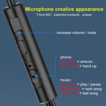 4 Barve Športne Slušalke Quad-core Bass sistem Stereo Slušalke Žične Nadzor V Uho Telovadnici Slušalke z Mikrofonom za Xiaomi Huawei iPhone