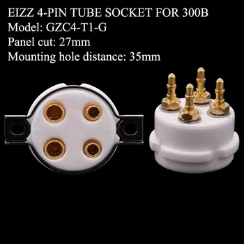 1PC EIZZ 4-pin vakuumske cevi vtičnico 24K pozlačeni berilij baker Za 2A3, 300B,40, 50,5Z3,811,101 D Vintage Hi-fi Cev AMP DIY