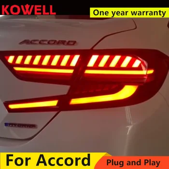 AVTO Honda Accord Rep Luči 2018 Nove Soglasju 10. LED Rep Luč, LED Zadnje Svetilke LED DRL+Zavora+Dinamičnih Signalov+Vzvratno luč