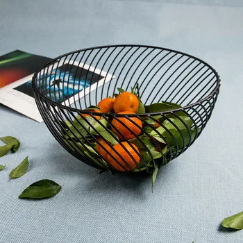 Preprost nordijska železa umetnosti sadje ploščo sadje košarice modi sodobne shranjevanje pladenj dnevna soba skladiščenje suhega sadja ploščo tovarne di